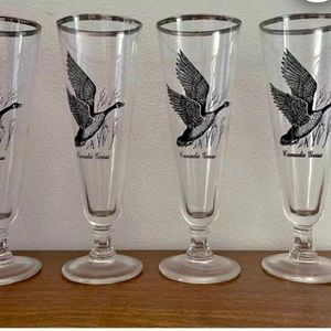 Vintage Federal Glass Sportsman Canada Goose set of 4